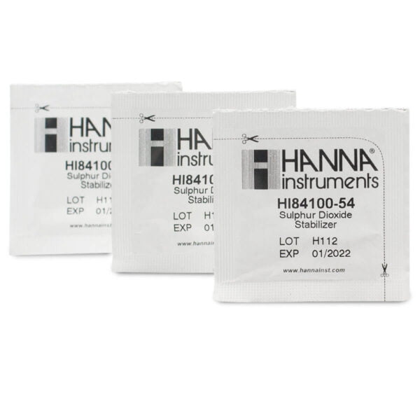HI84100-54 Reactivo estabilizador para dióxido de azufre en el minititulador (100 paquetes)