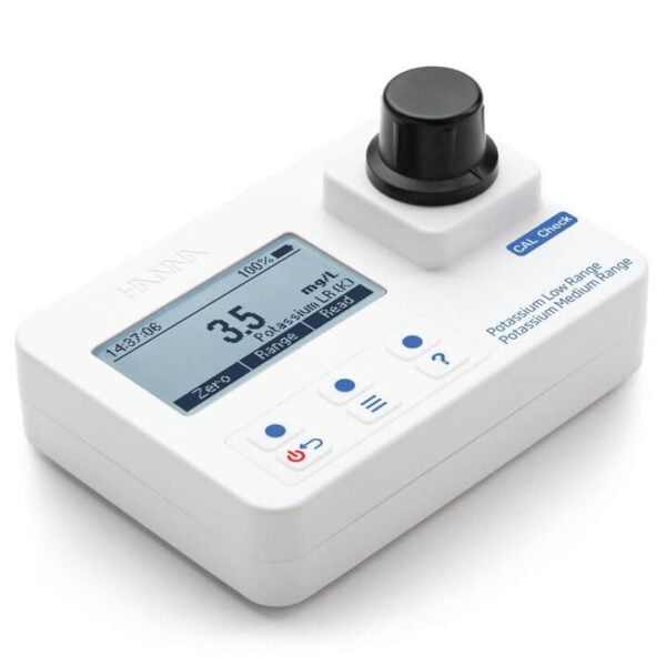 HI97750C Fotómetro para potasio intervalo medio y bajo (Kit completo)