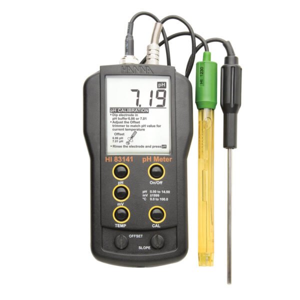 HI83141-1 Medidor analógico de pH/mV/°C con electrodo HI1230B